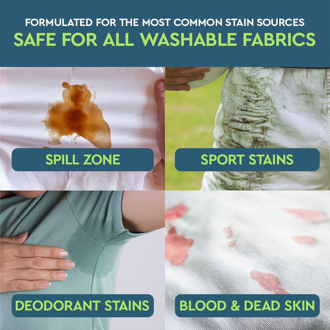 Guide to Removing Stains: Address spills, sports stains, and deodorant marks with Puracy Laundry Stain Remover Refill, Free & Clear, 48 fl.oz. This plant-based formula is gentle on skin and hypoallergenic, making it ideal for effortlessly removing blood stains from shirts. Instructions on top give easy directions for every mishap.