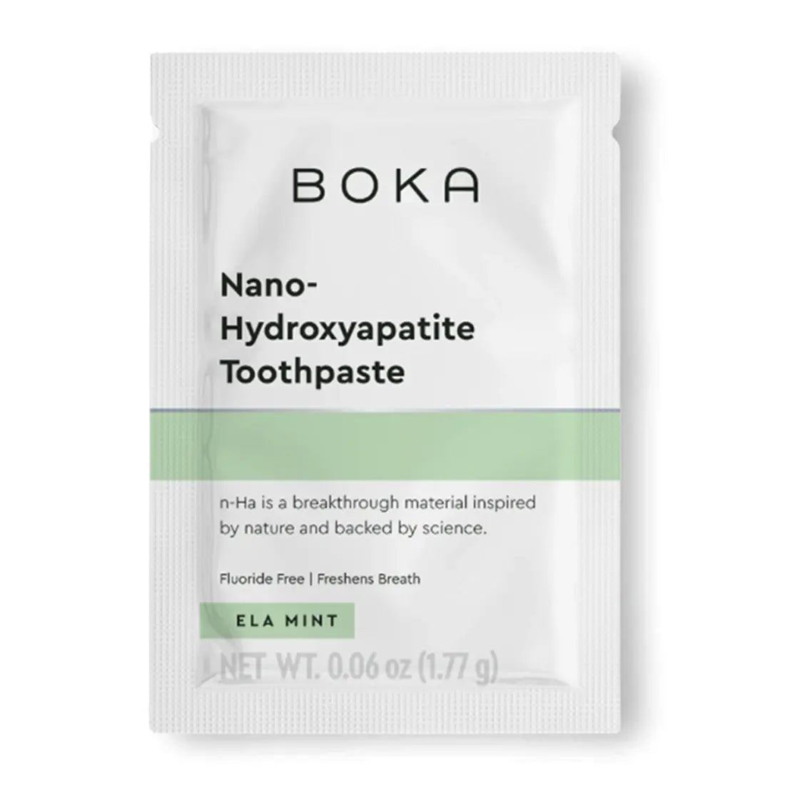 Single-use Boka Partnership Flyer packet, white with green accent.