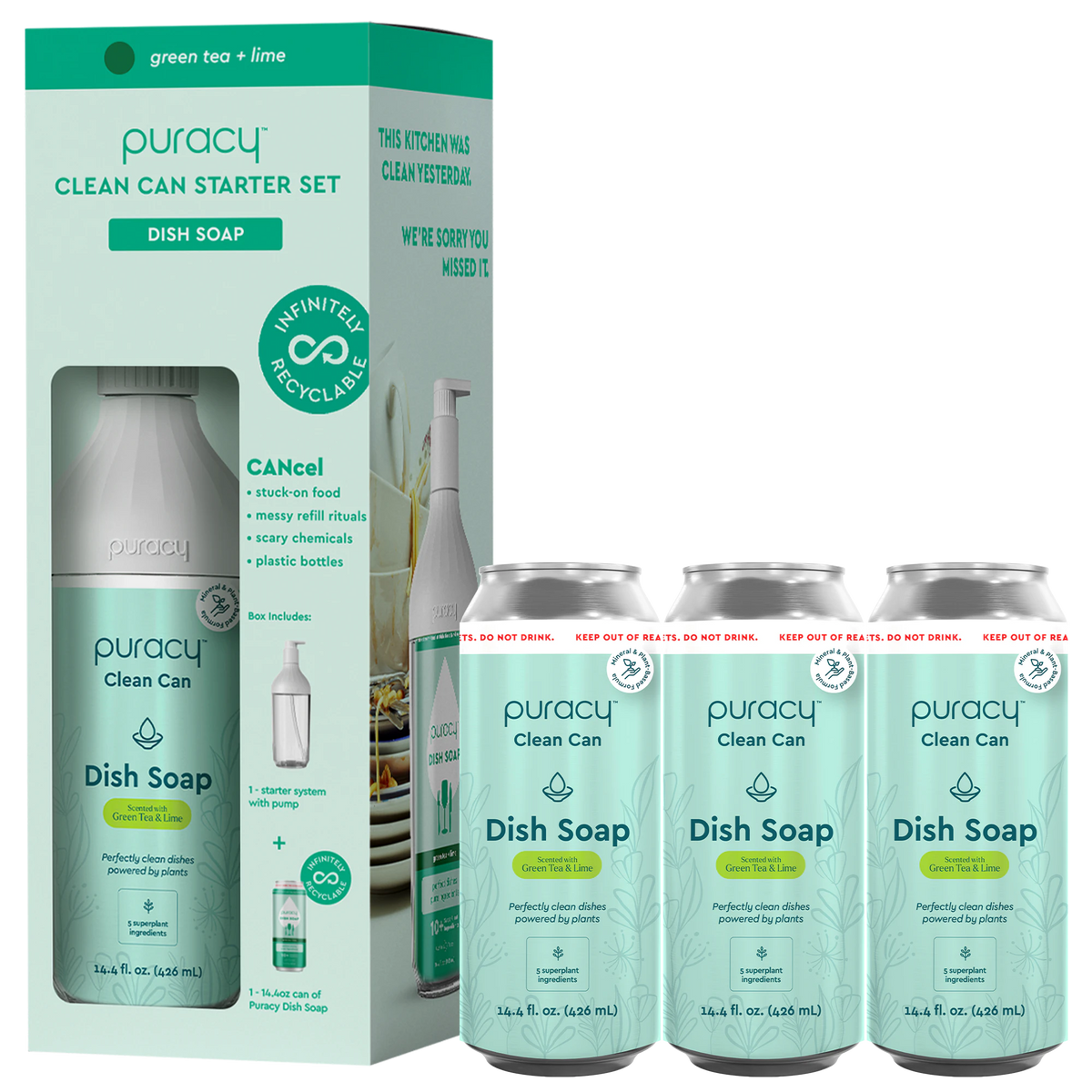 Puracy Natural Dish Soap Clean Can