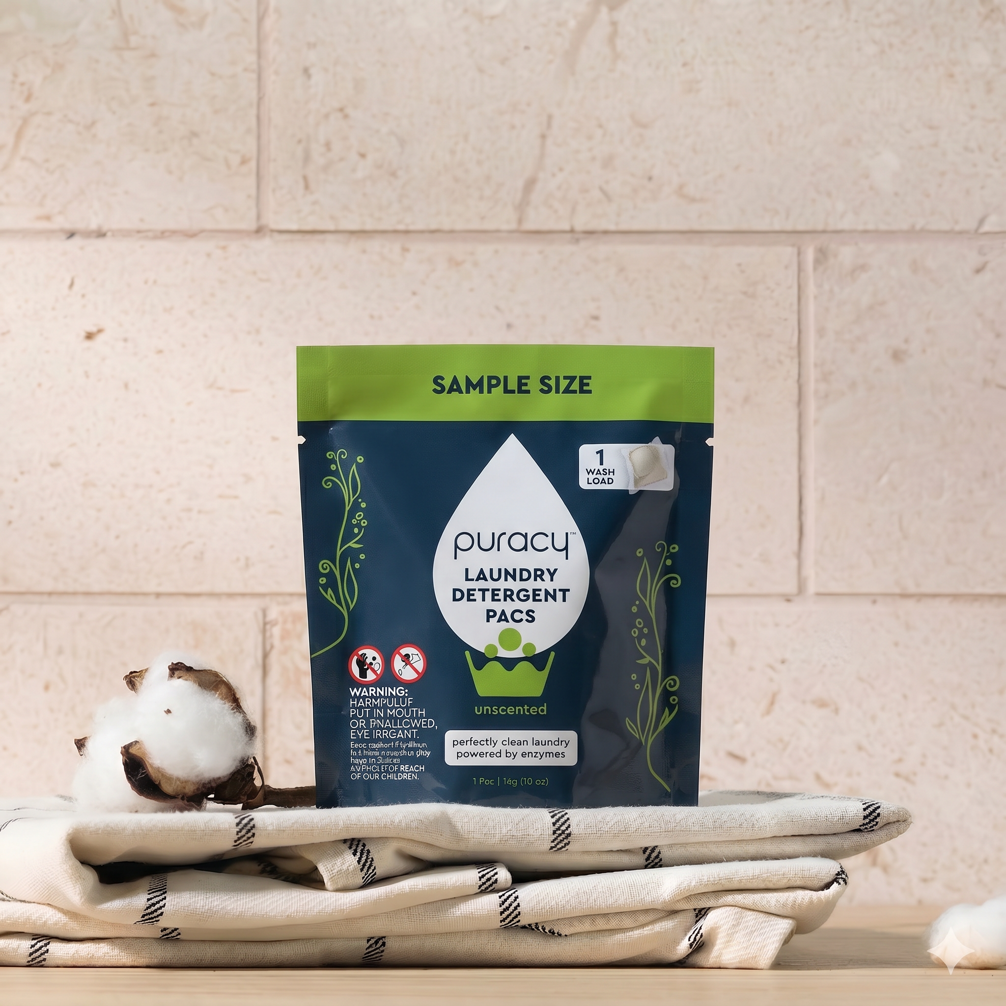 Laundry Pods 1-pack Sampleβtry this concentrated formula for powerful stain removal today.