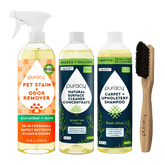 Pet Stain & Odor Remover, Surface Cleaning Concentrate, Carpet & Upholstery Shampoo, Stain Remover Brush Bundle