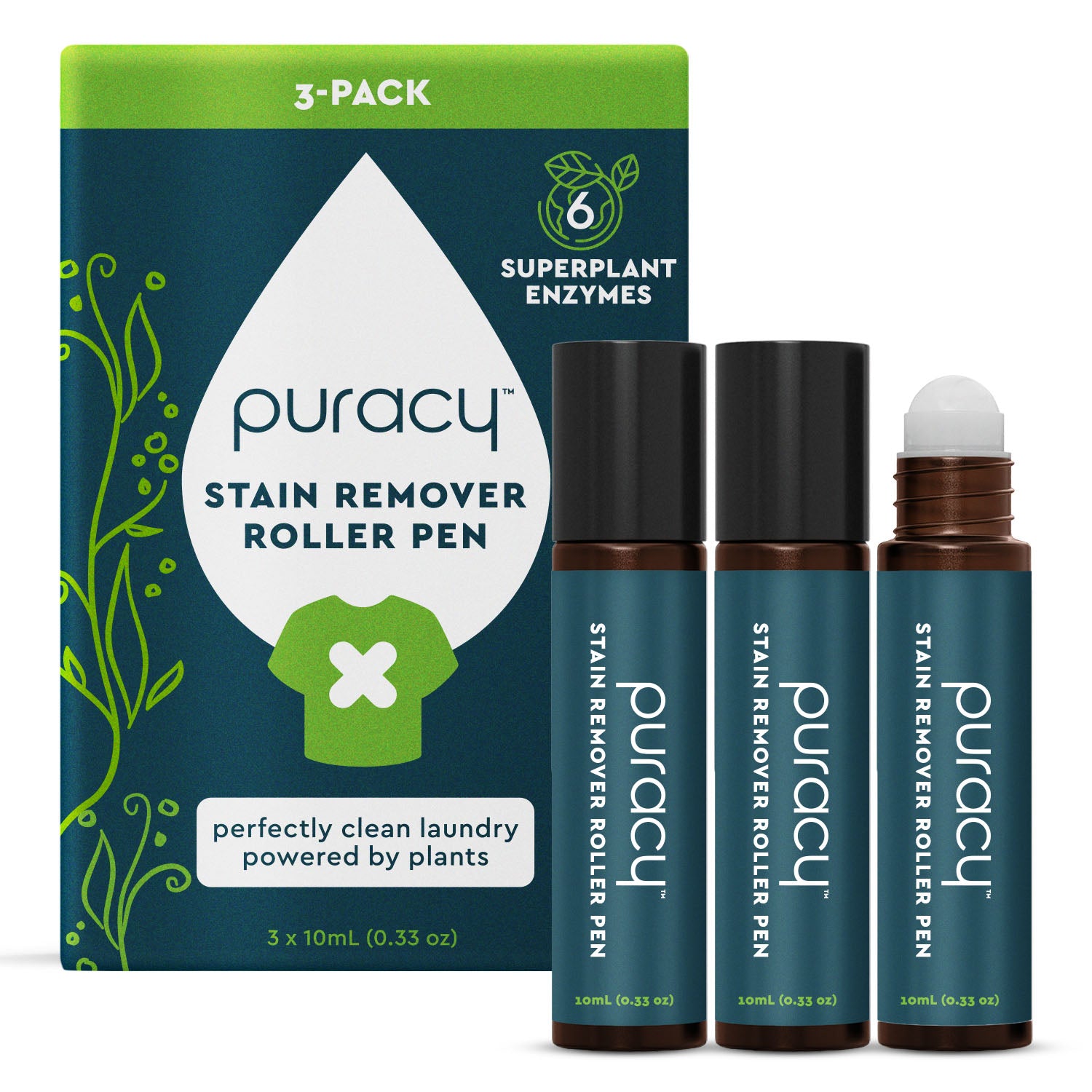 Laundry Stain Remover - Canada 3-pack, plant-based enzyme pen for spot cleaning stains.