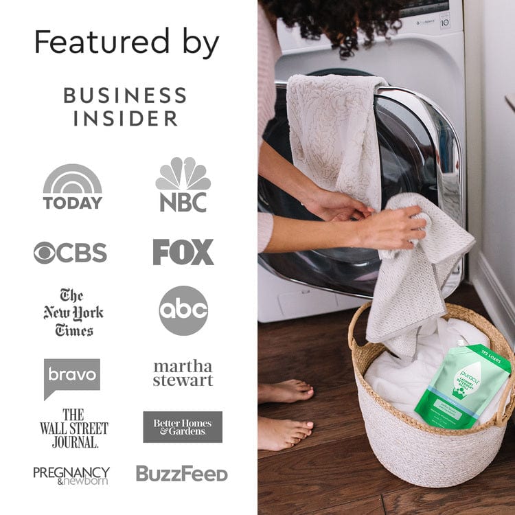 The featured person doing laundry appeared in media highlights, emphasizing the use of Puracy Natural Liquid Laundry Detergent with Stain Fighting Enzymes - Fresh Linen for individuals with sensitive skin. This detergent offers a 10x concentration for powerful cleaning that remains gentle on delicate fabrics, ensuring you stay front-page ready.