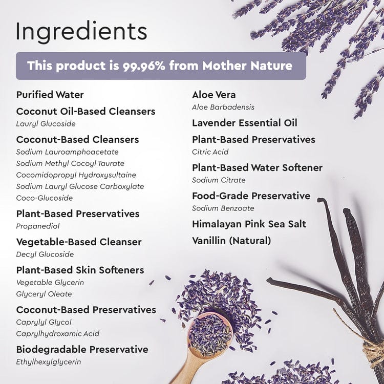 Explore our Gel Hand Soap, made with plant-based ingredients and enhanced with natural elements and calming lavender and vanilla accents for a moisturizing and hydrating experience.