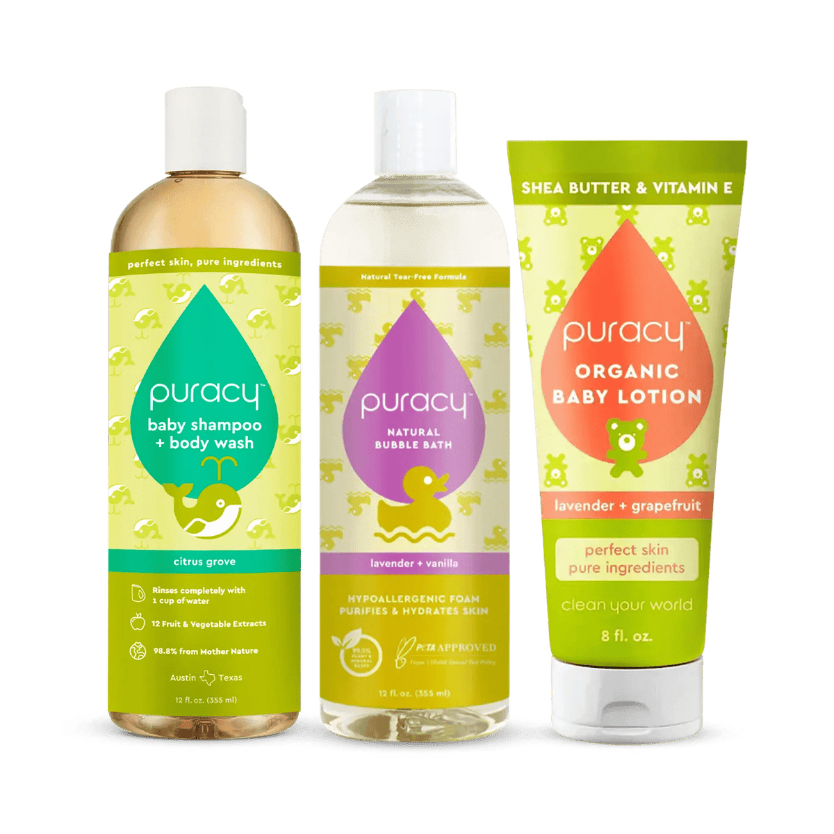 Baby Shampoo & Body Wash, Bubble Bath & Organic Baby Lotion
