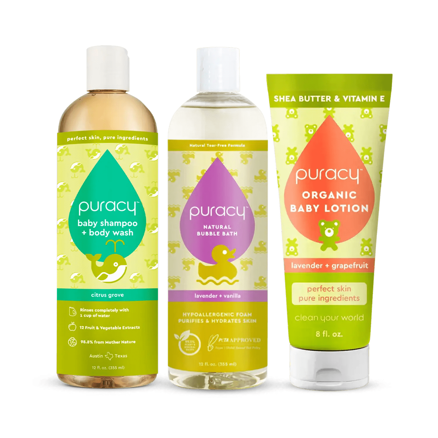 Baby Shampoo & Body Wash, Bubble Bath & Organic Baby Lotion