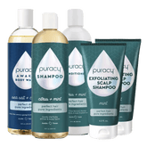 The Body Care Bundle by Puracy utilizes the benefits of botanical extracts, featuring a collection that includes natural shampoo, conditioner, and body wash.