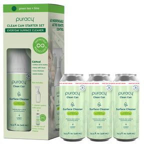 Everyday Multi-Surface Cleaner: Greentea + lime scent, eco-friendly spray & refills in a convenient set.