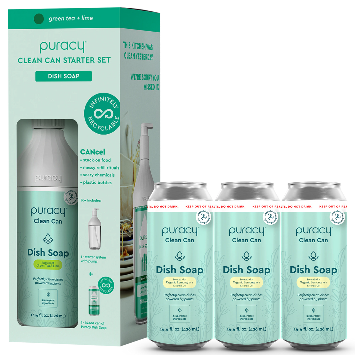 Puracy Natural Dish Soap Clean Can