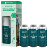 The Laundry Detergent (Concentrated, Sulfate-Free) set includes three canisters of hypoallergenic liquid detergent with eco-friendly, recyclable packaging.