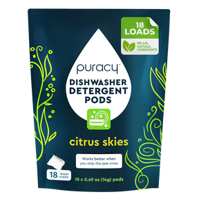 Trial Dishwasher Detergent Pods, citrus scent, biodegradable, natural ingredients for 18 washes.