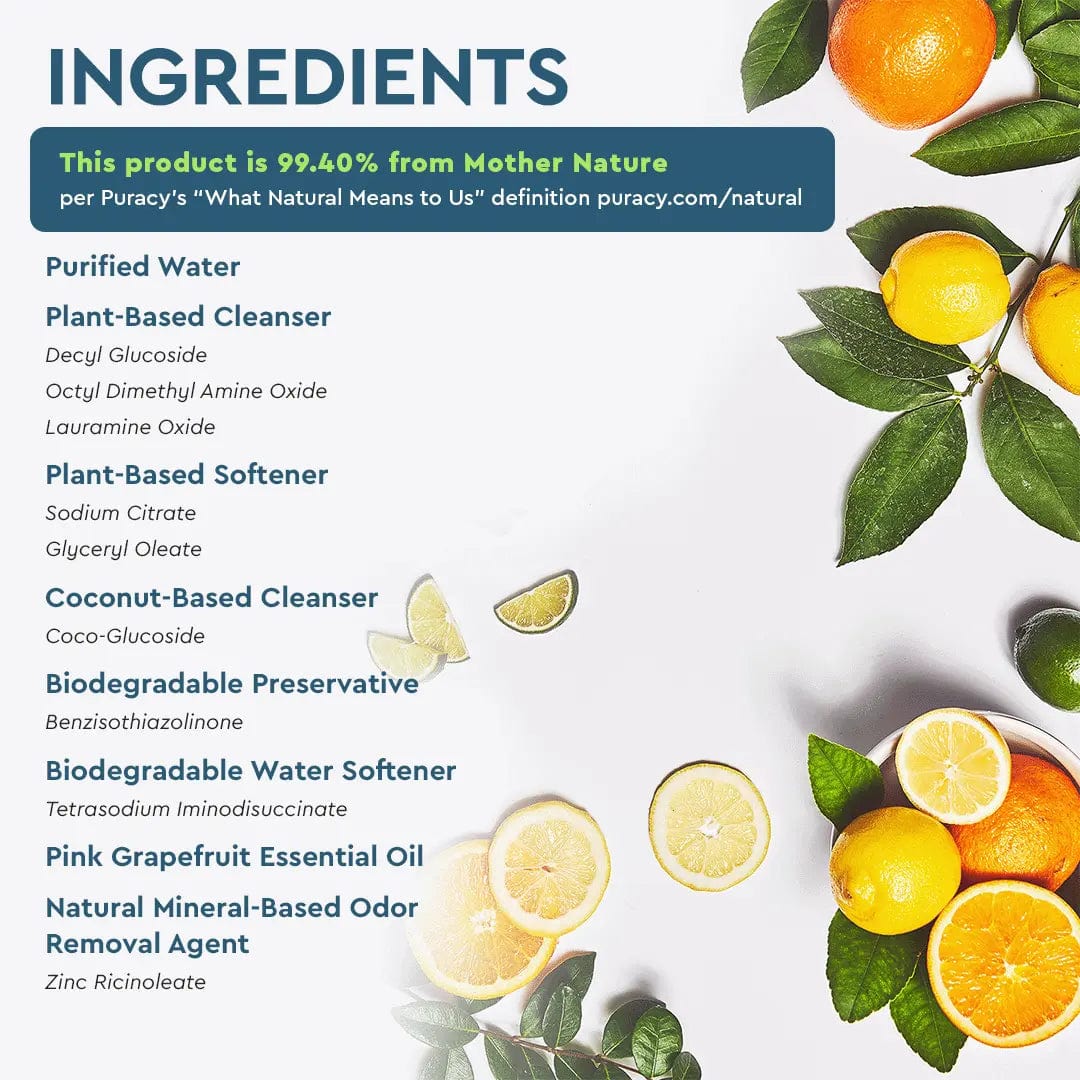 Carpet & Upholstery Shampoo features natural ingredients and a 4x concentrated formula.