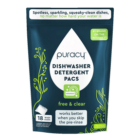 The Natural Dishwasher Detergent Pods (50 count) offer an enzyme-powered, free & clear formula designed to tackle even hard water challenges.