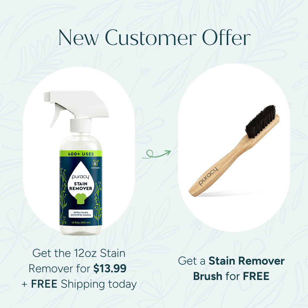 Laundry Stain Remover 12-oz + FREE Brush for New Customers—special offer, see price details.