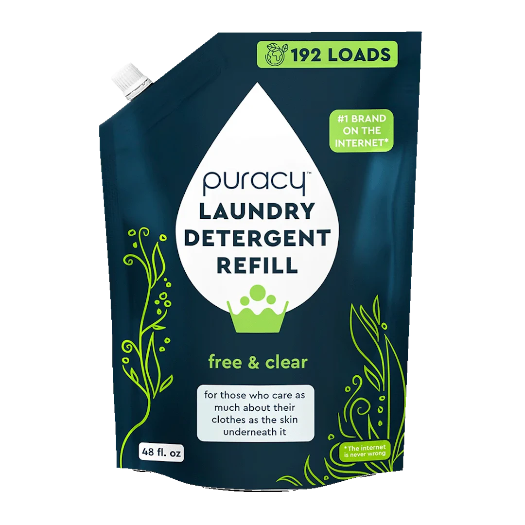 Puracy Laundry Detergent (Concentrated, Sulfate-Free) Free & Clear 48oz Refill