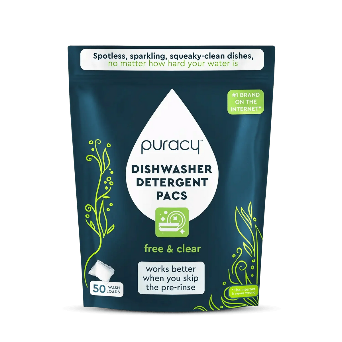Natural Dishwasher Detergent Pods (50 Count)