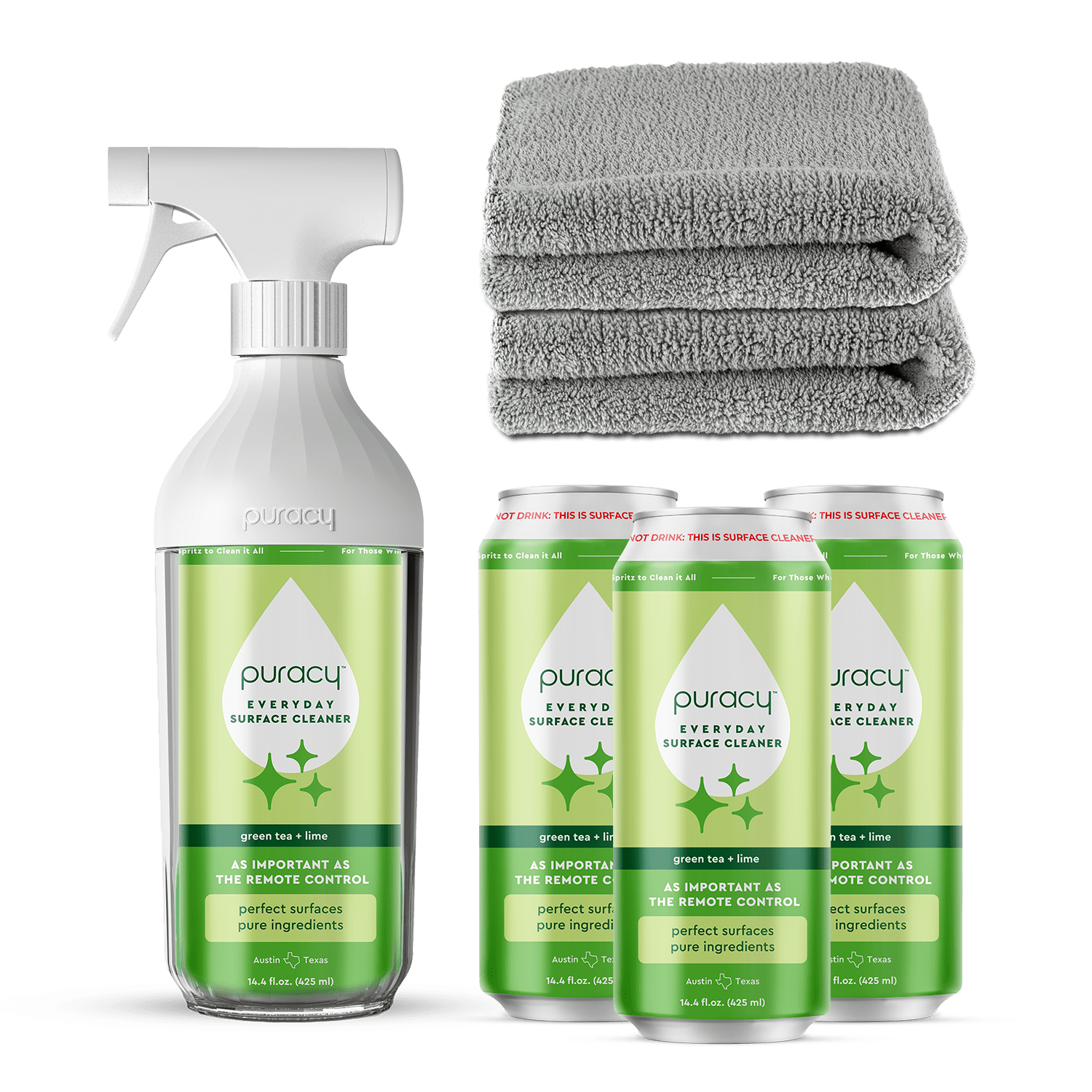 Clean Can Surface Cleaner Bundle Green Tea Lime