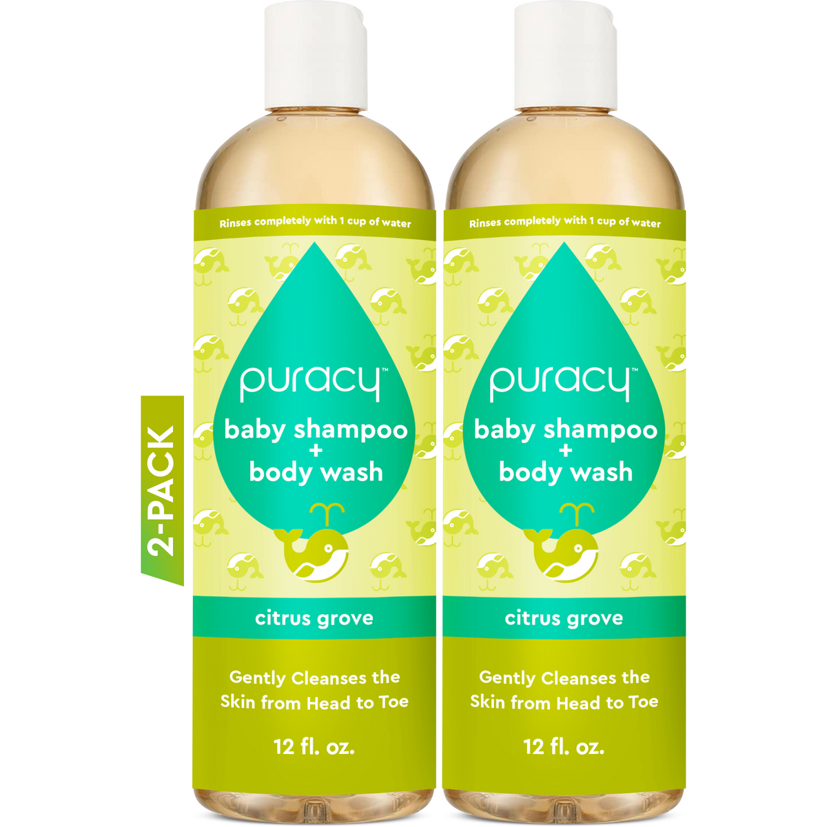 Plant-Powered Baby Shampoo & Body Wash (Tear-Free) | Puracy