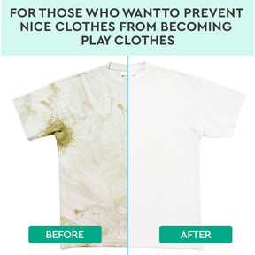 Before after results with Puracy clothes stain remover