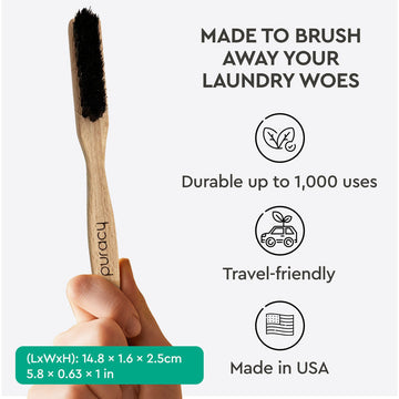 Garment & Upholstery Brush  Soft Bristle Laundry Brush for Stain