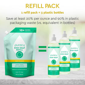 Save more with Puracy Dish Soap Refill Packs